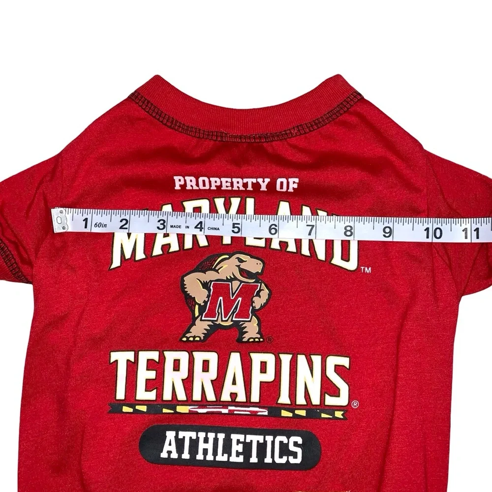 Pets First Maryland Terrapins NCAA Dog Shirt Medium Football Basketball Pet